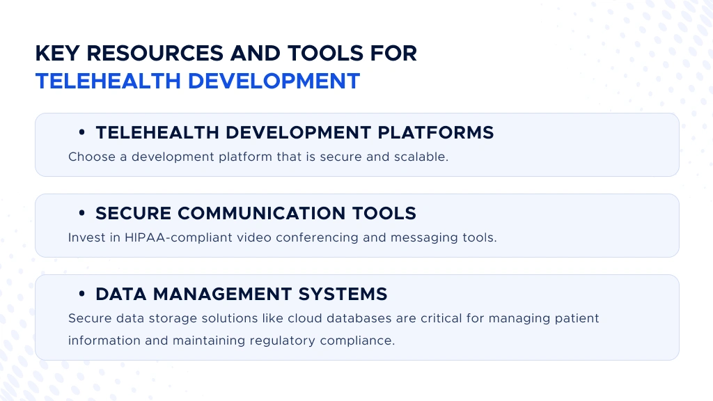 Digis - Software Development Company | How to Start a Telehealth Business: Essential Steps and Resources - Key-Resources-and-Tools-for-Telehealth-Development.webp